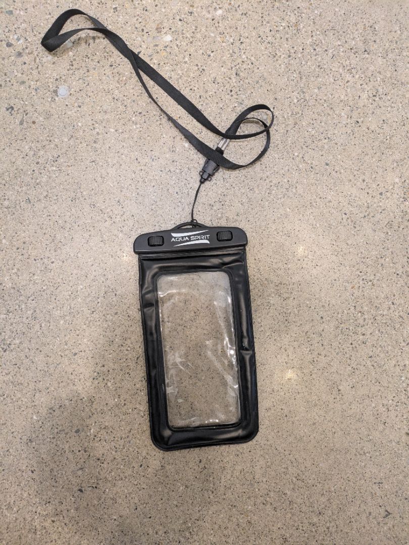 Black Aqua Spirit Waterproof Phone Pouch