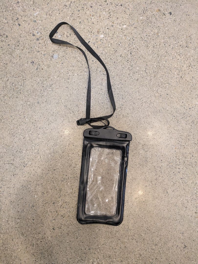 Black Aqua Spirit Waterproof Phone Pouch