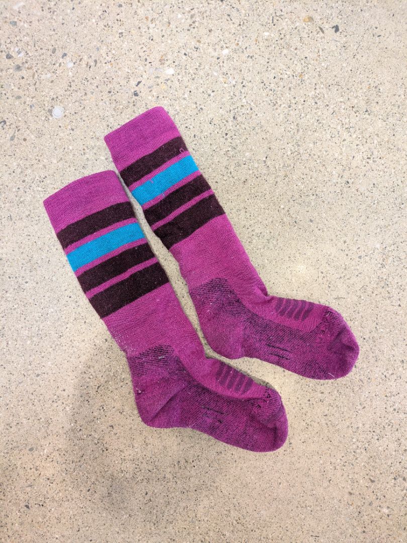 Purple Icebreaker Ski Socks, Kids L