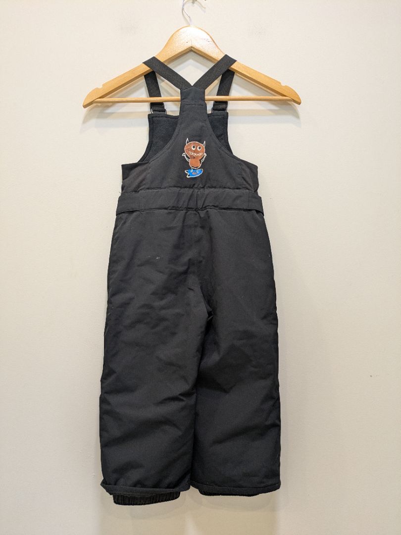 Black Quiksilver Snow Bib Pants, 3 years