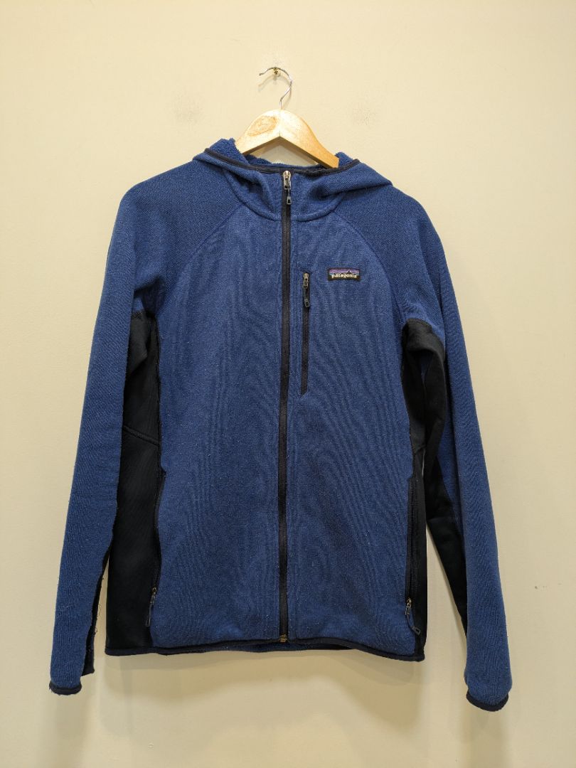 Blue Patagonia Technical Fleece Hoodie, M