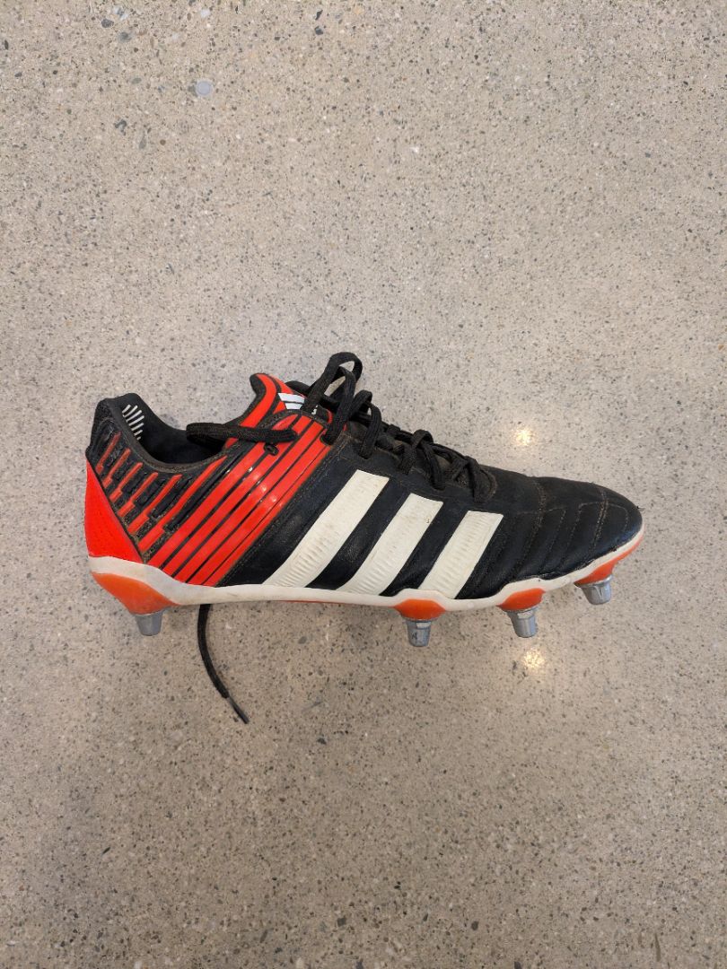 Black Adidas adiPower Kakari Rugby Boots, EU 44⅔