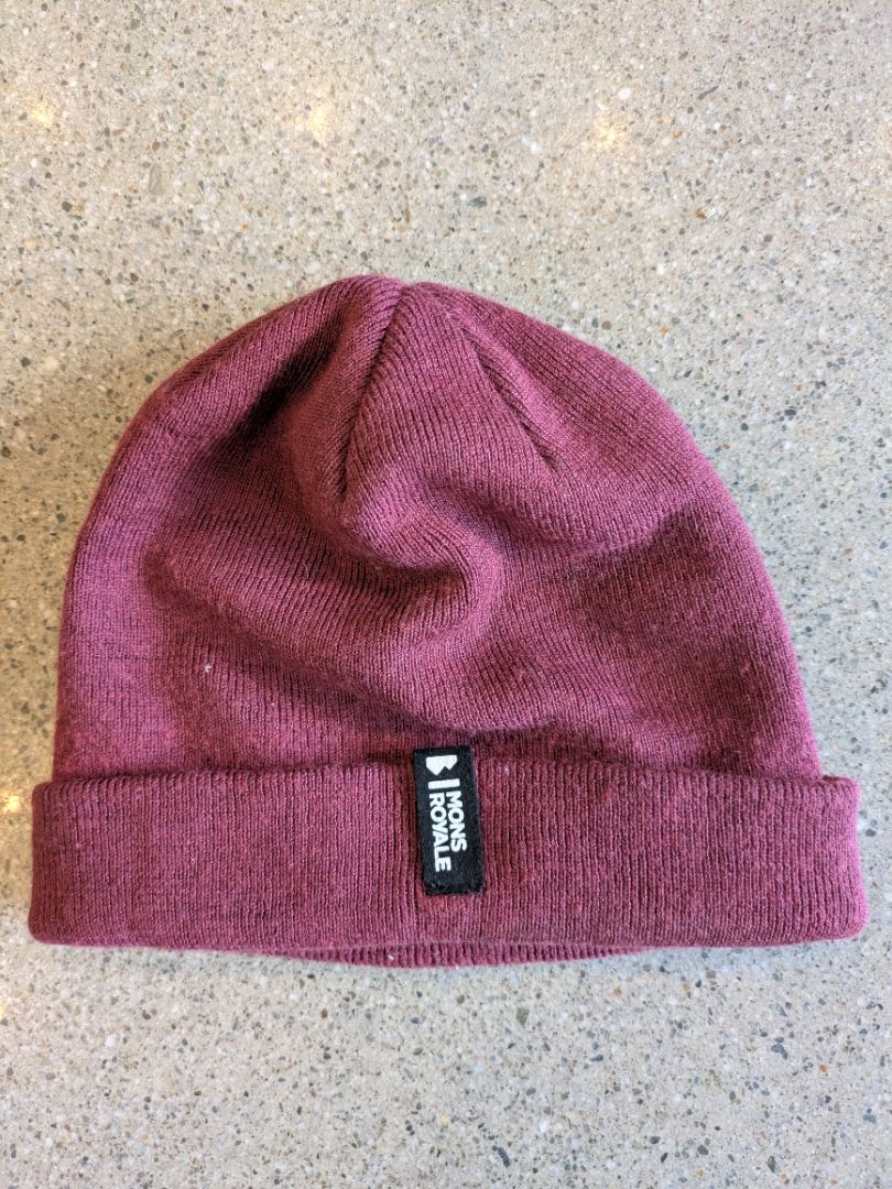 Burgundy Mons Royale Merino Beanie