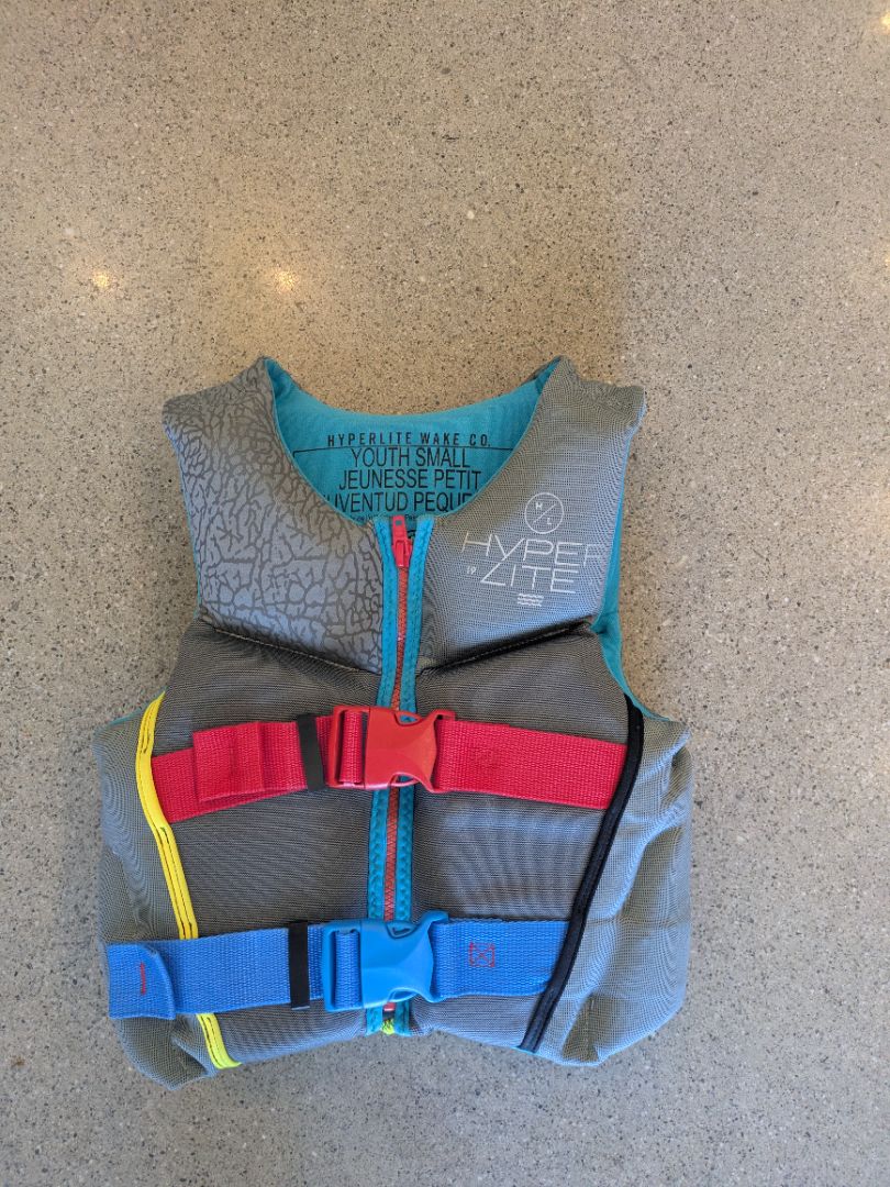 Grey Hyperlite Youth PFD, Youth Small
