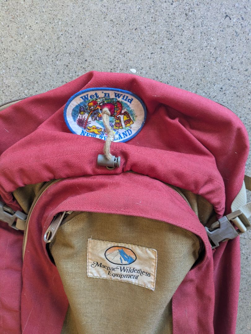 Red Macpac Tramping Pack, 60-70 L