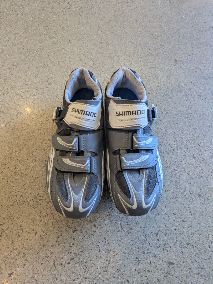 Grey Shimano Road Cycling Shoes, EU 44