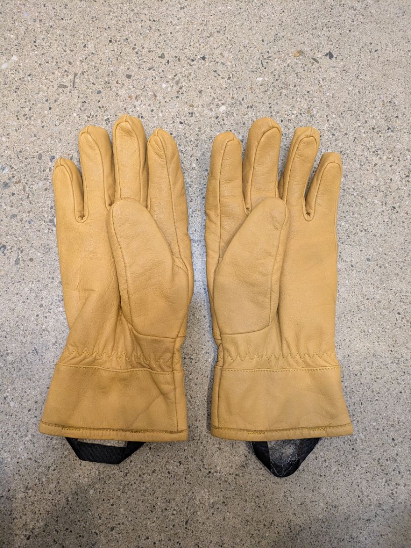 Tan Outdoor Research Leather Ski Gloves, M