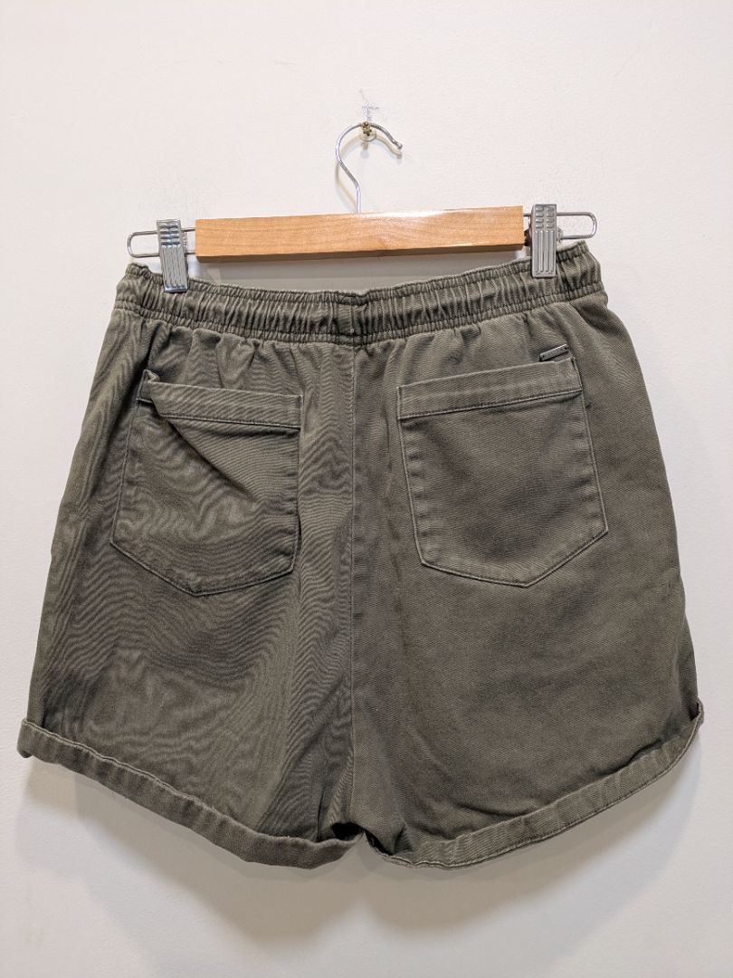 Olive Rusty Drawstring Shorts, Women's S