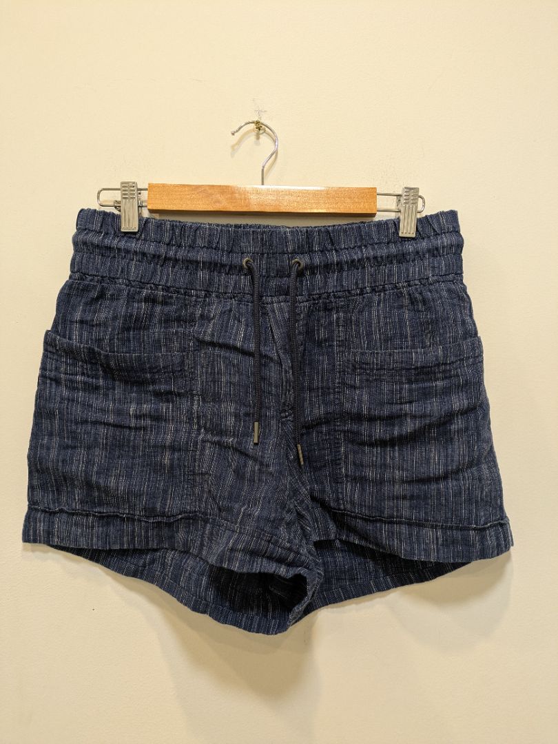 Navy Athleta Linen Drawstring Shorts, Women's 4