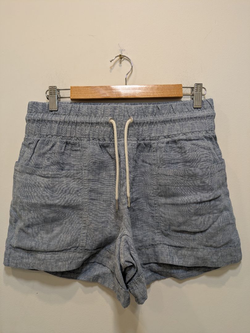 Light Blue Athleta Cabo Linen Shorts, Women's 4