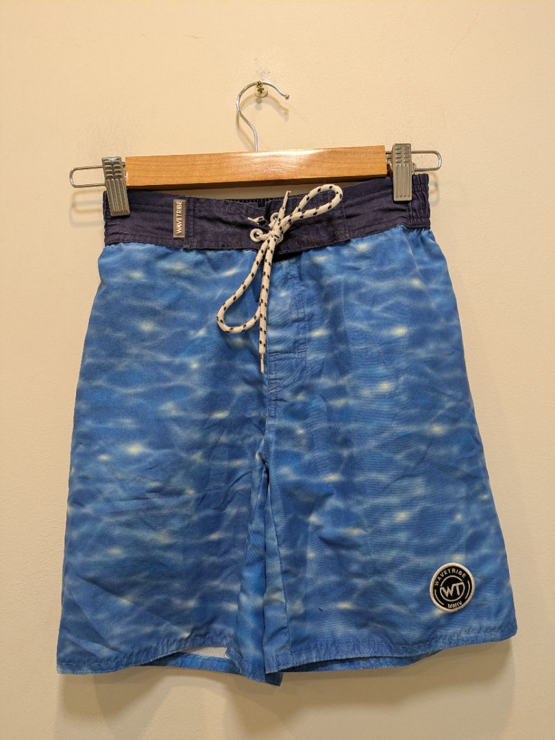 Blue Wavetribe Boardshorts, Kids 8
