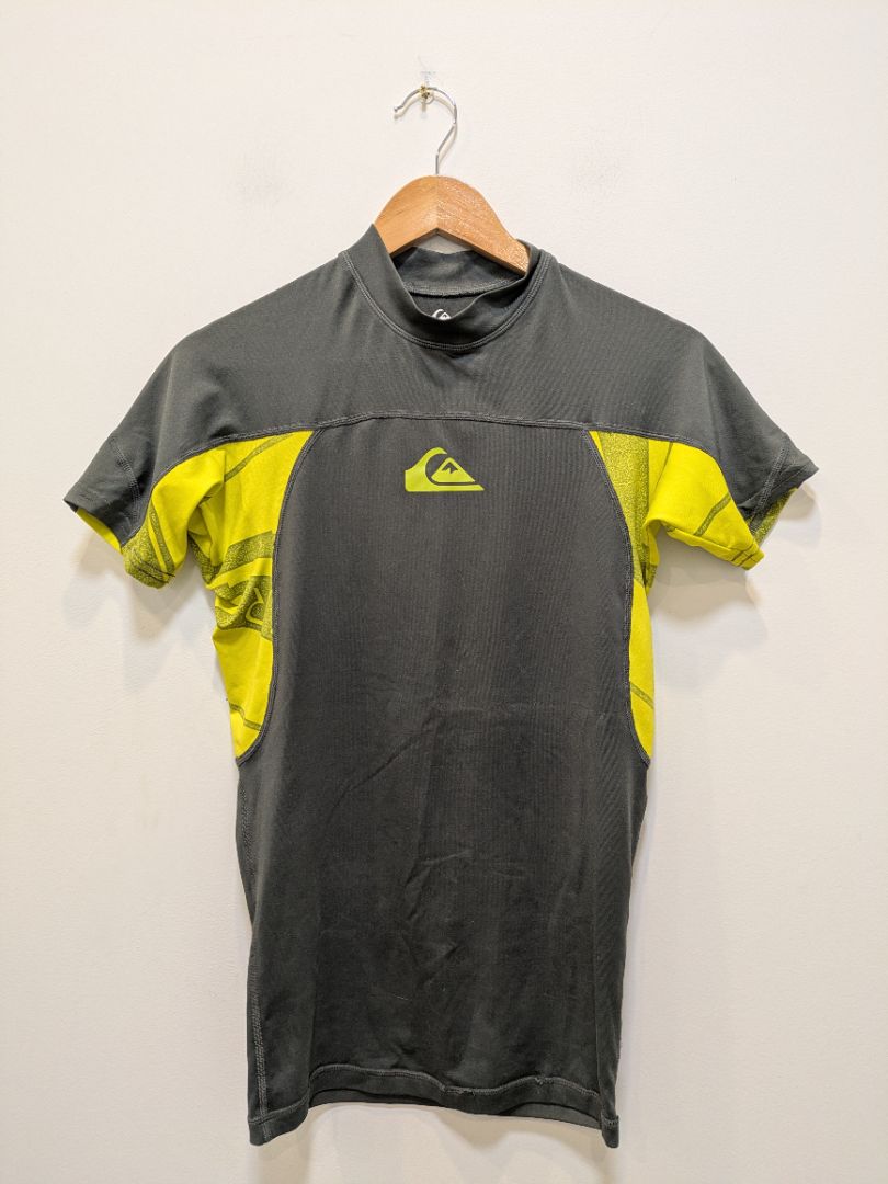 Grey Quiksilver Short-Sleeve Rash Vest, Women's S
