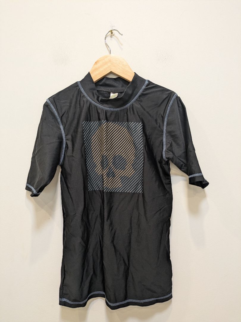 Black Baracuta Swim Kids Rash Vest, Kids 12