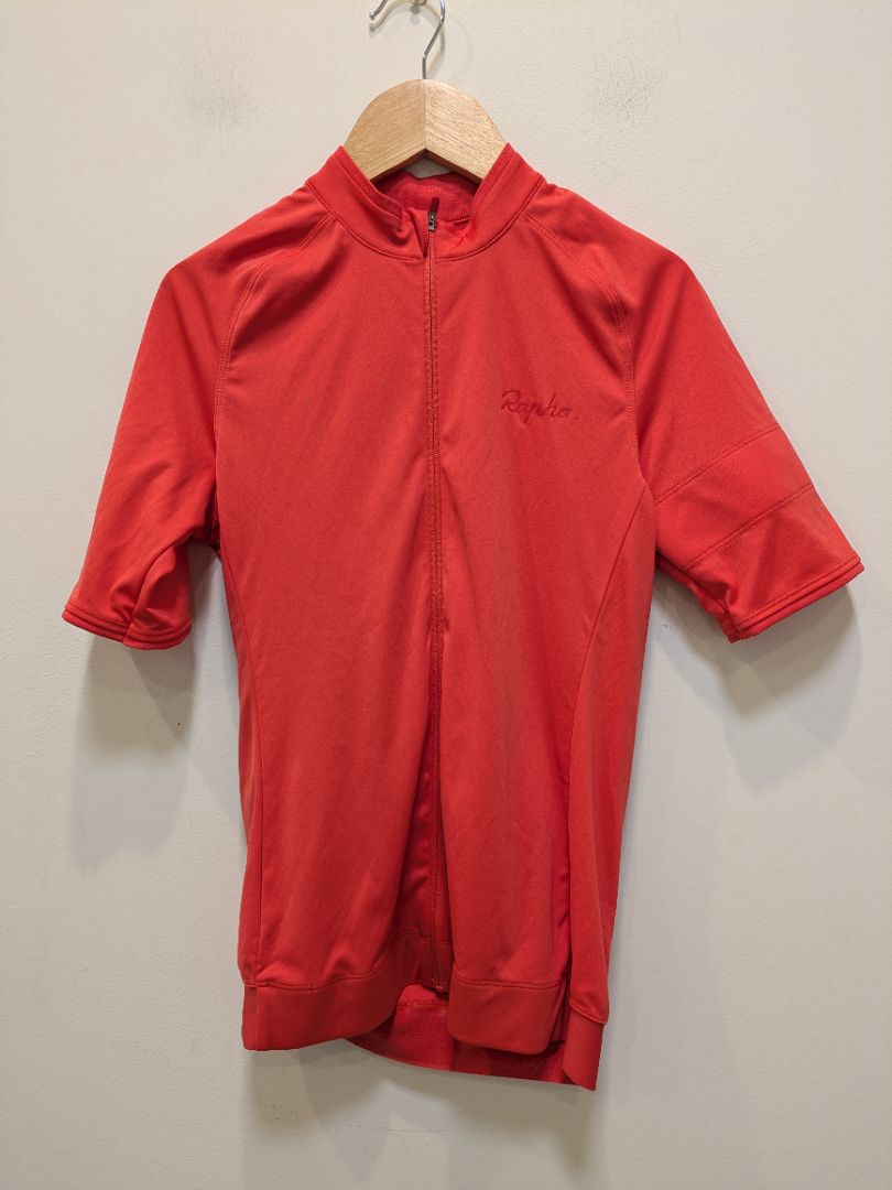 Red Rapha Short Sleeve Cycling Jersey, XS