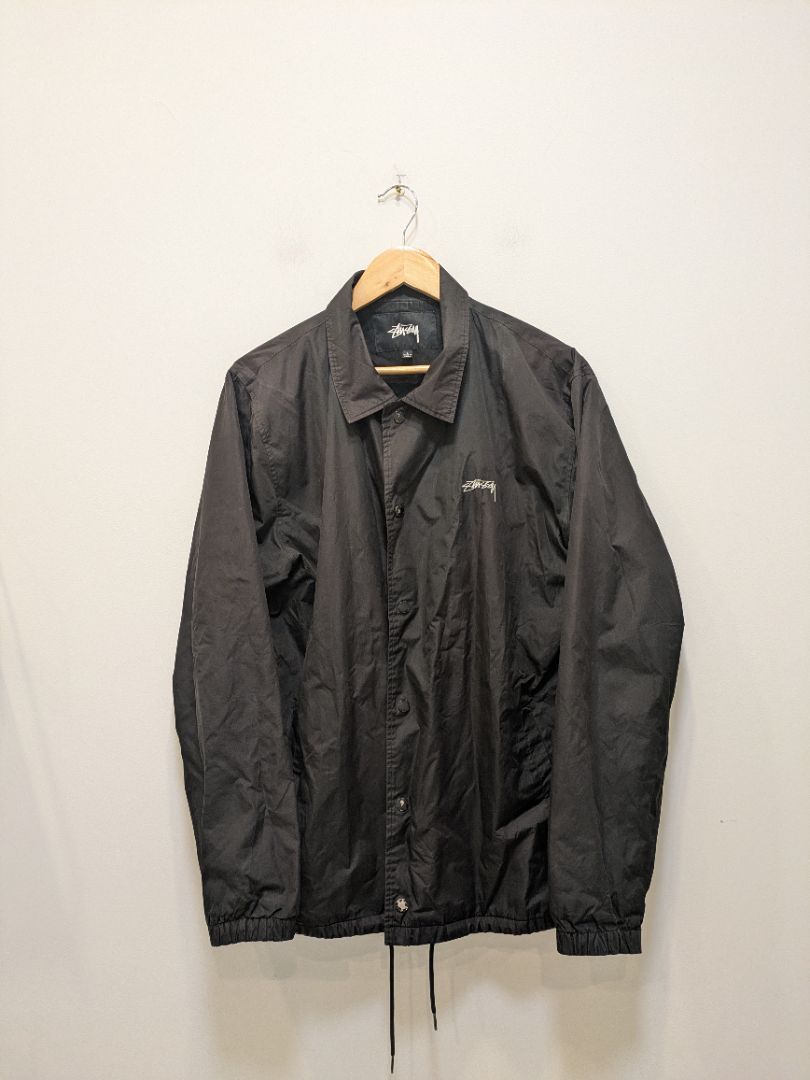 Black Stüssy Coach Jacket, L
