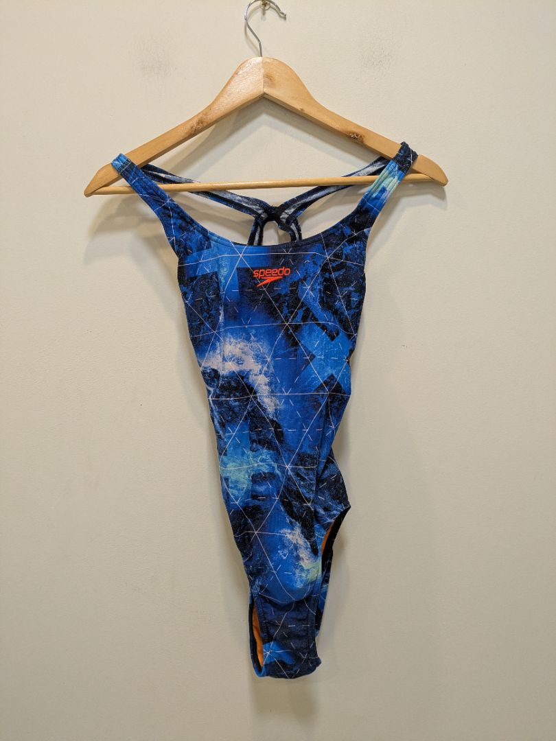 Blue Speedo One-Piece Swimsuit, Girl 12 / 164 cm