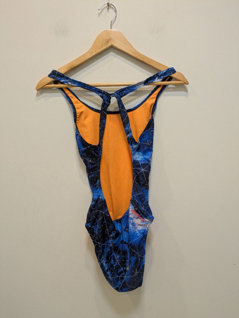 Blue Speedo One-Piece Swimsuit, Girl 12 / 164 cm