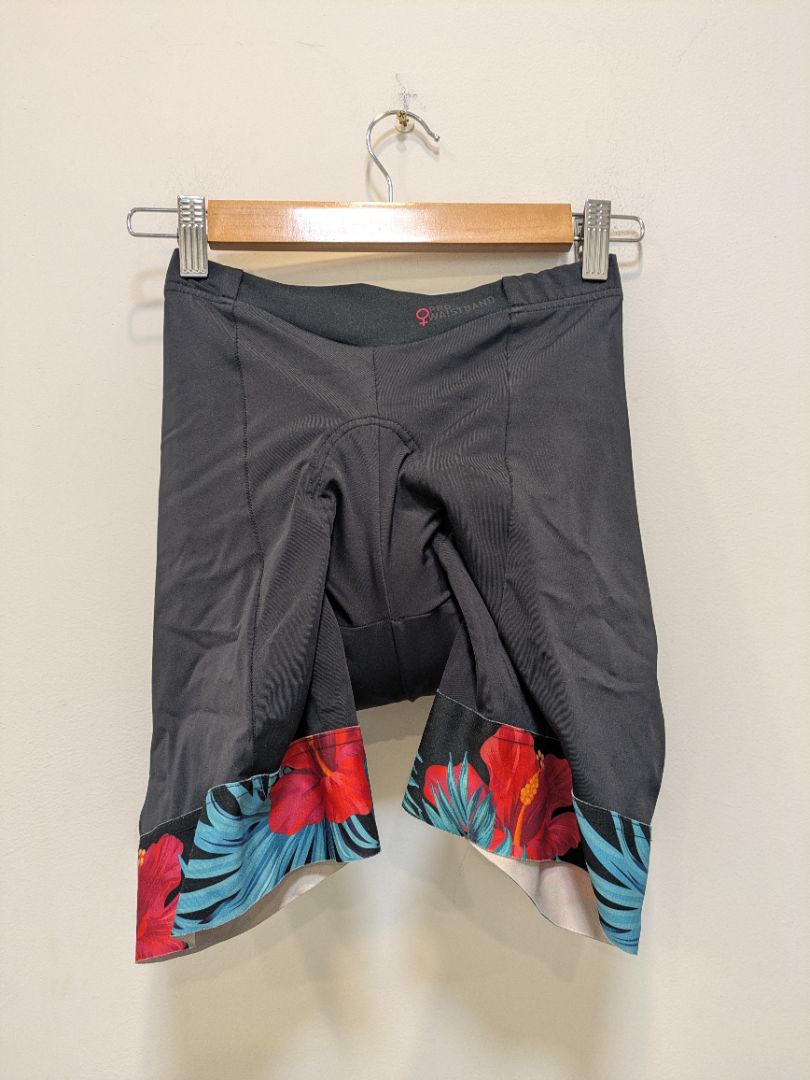 Black Tineli Padded Cycling Shorts, XS