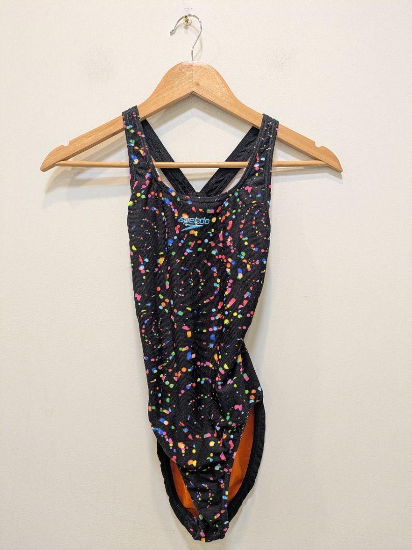 Black Speedo One-Piece Swimsuit, Girl 10 / 152 cm