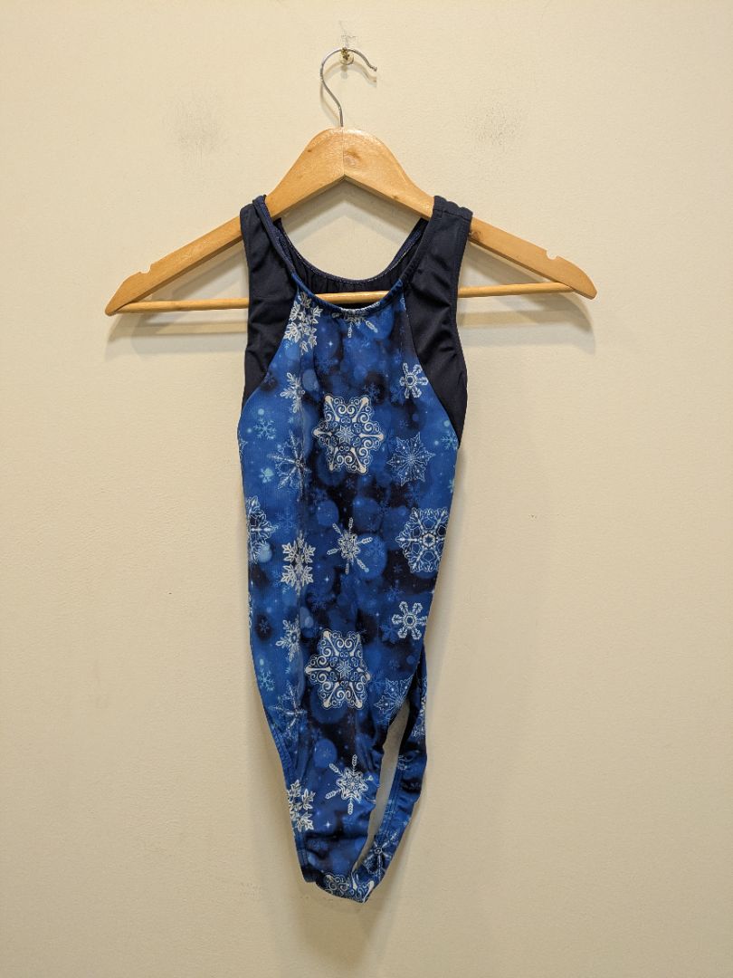 Blue Snowflake Designs Gymnastics Leotard, Small