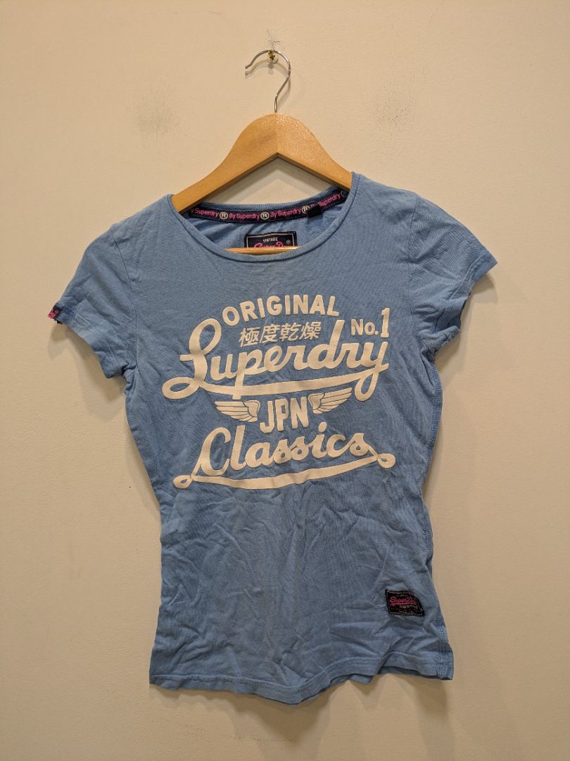 Blue Superdry Vintage Graphic Tee, XS