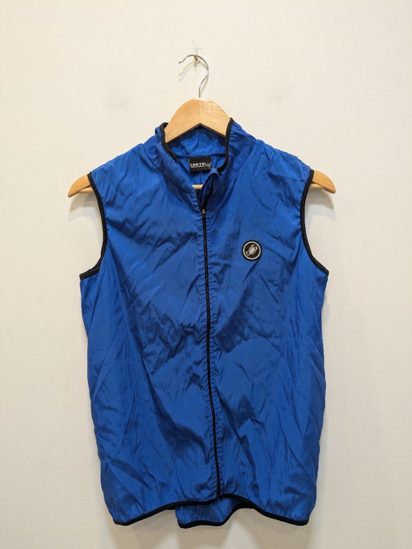 Blue Castelli Cycling Wind Vest, S