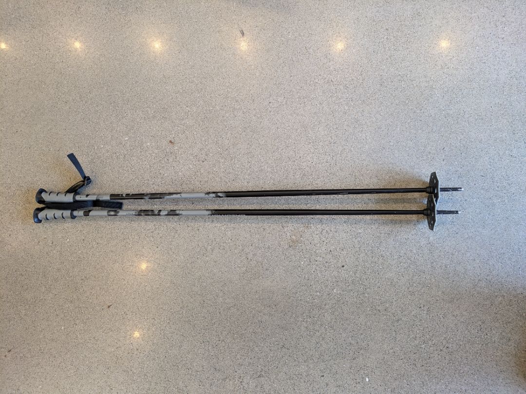 Grey Salomon Ski Poles, 120 cm