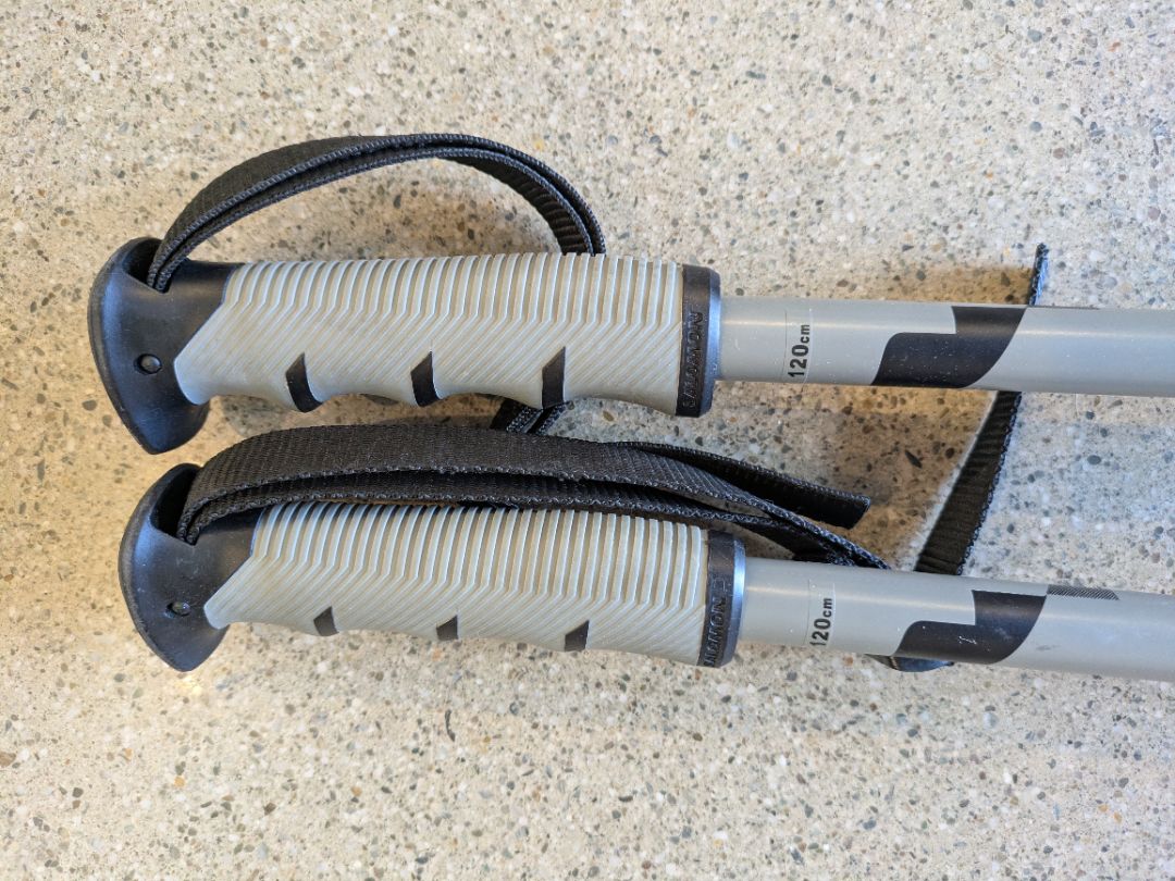 Grey Salomon Ski Poles, 120 cm