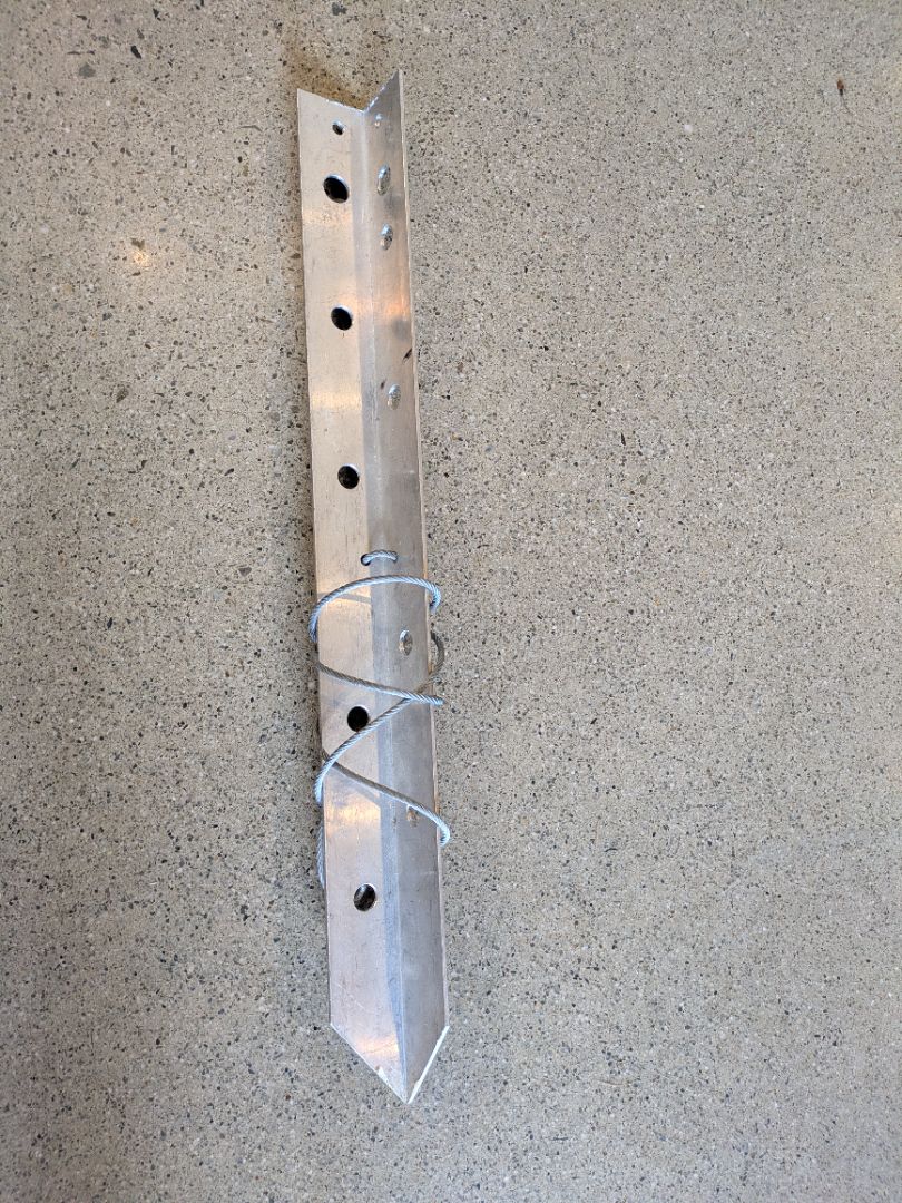 Silver Aspiring Cabled snowstake, 60 cm