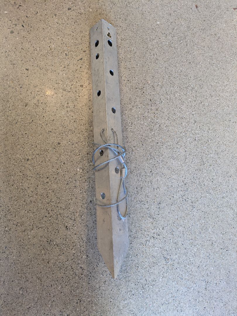 Silver Aspiring Cabled snowstake, 60 cm