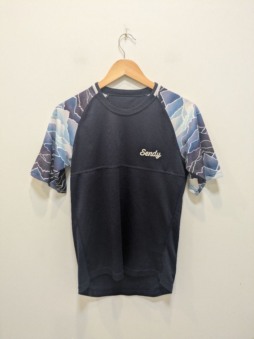 Navy Sendy MTB Jersey, Youth XL (estimated)
