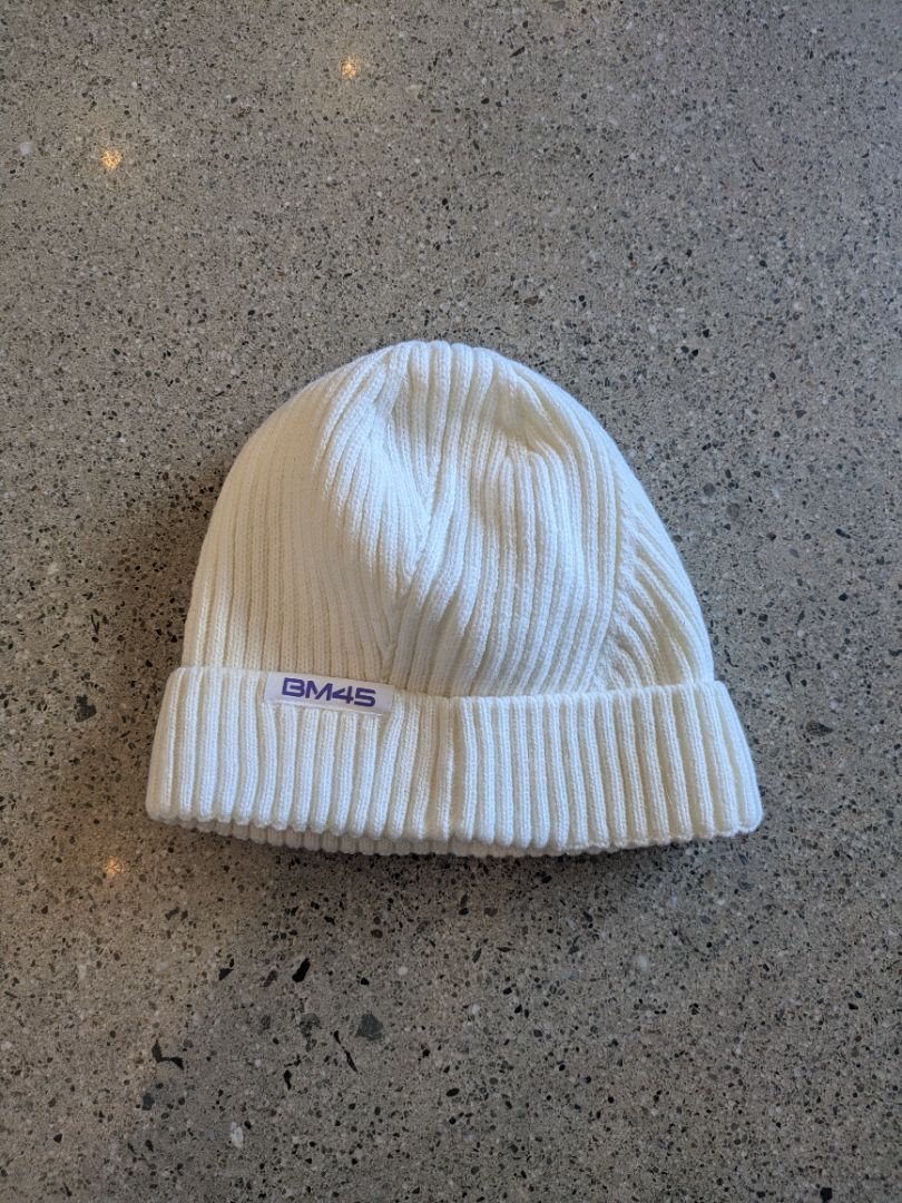 Cream BM45 Knit Beanie, One Size
