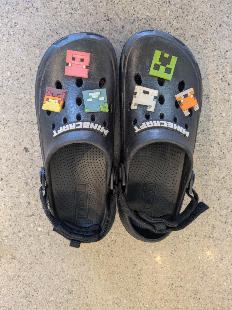 Black Next Minecraft clogs, EU 33