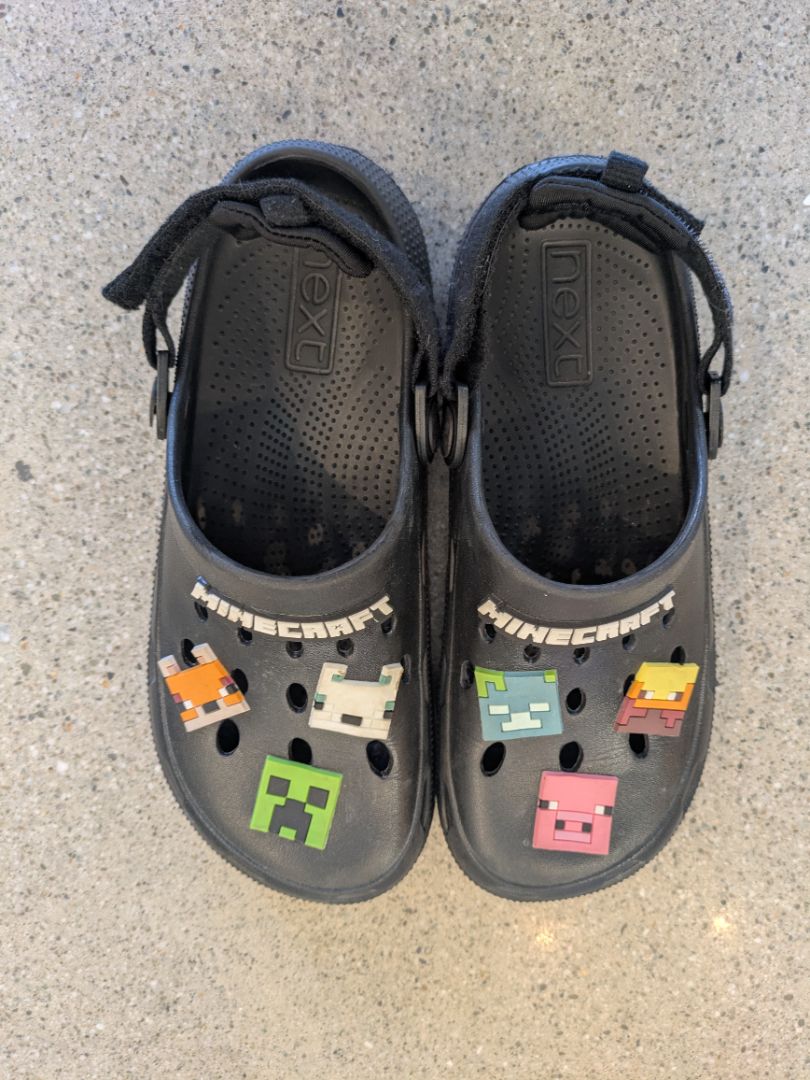 Black Next Minecraft clogs, EU 33