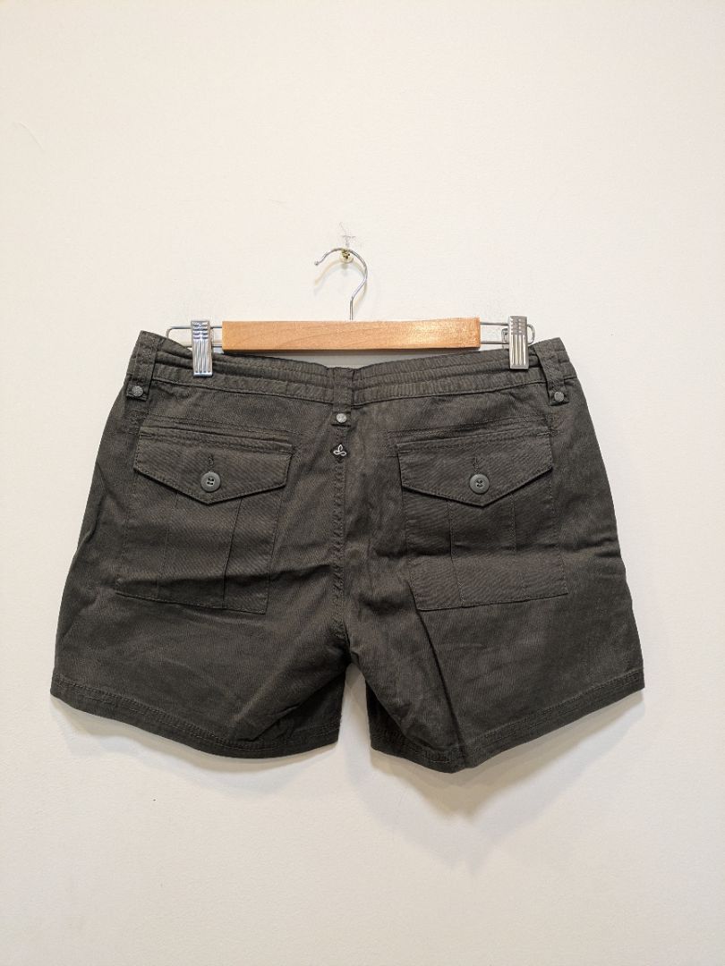 Charcoal Grey prAna Utility Shorts, US 4
