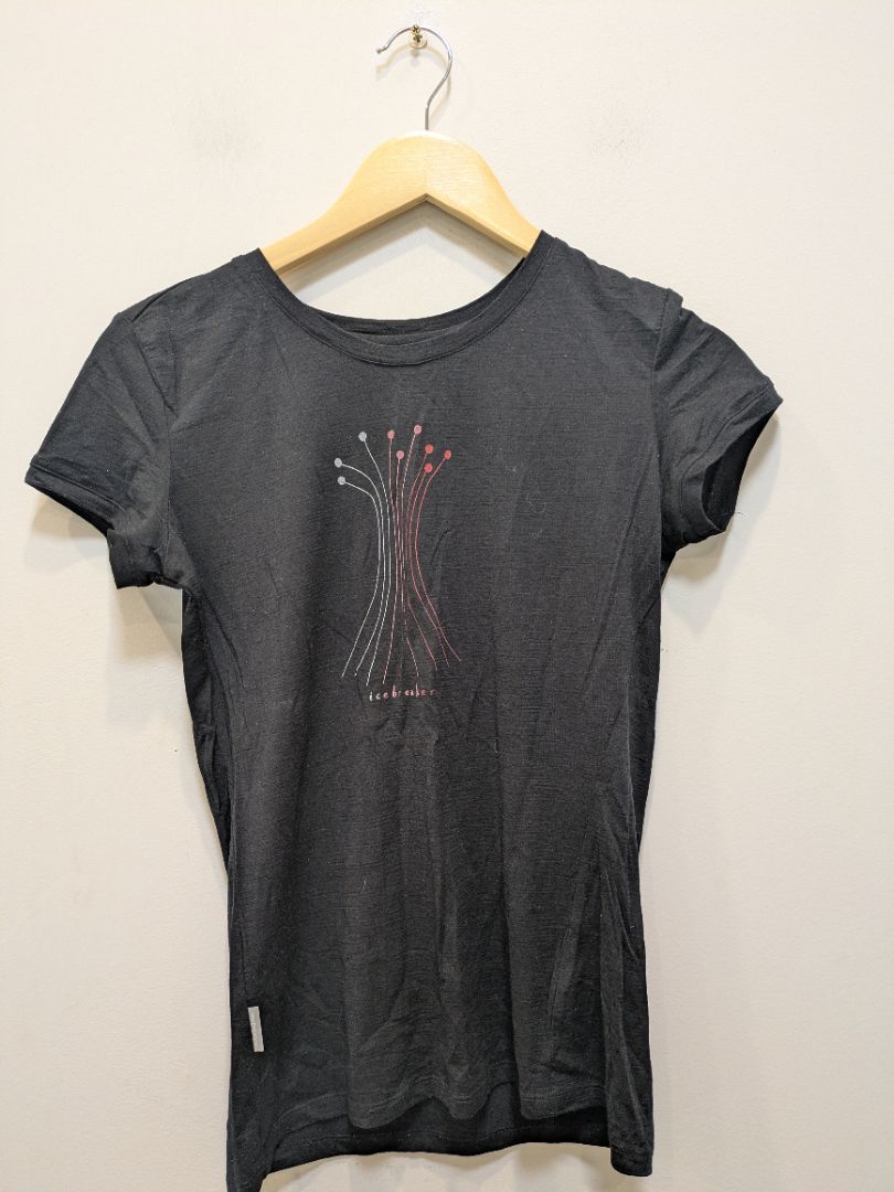 Black Icebreaker Merino Graphic Tee, S