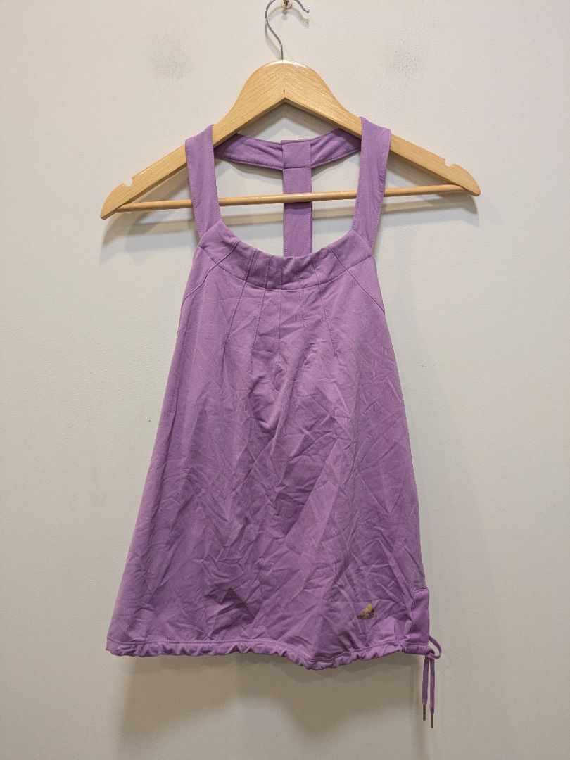Purple Adidas Open-Back Training Tank, 8