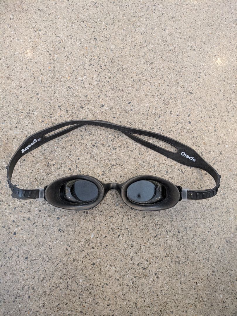 Black Aqualine Oracle Swimming Goggles, Adjustable