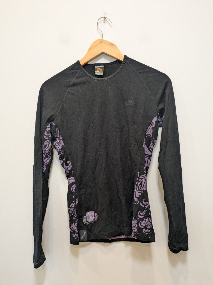 Black Icebreaker Bodyfit+ 200 LS Top, M