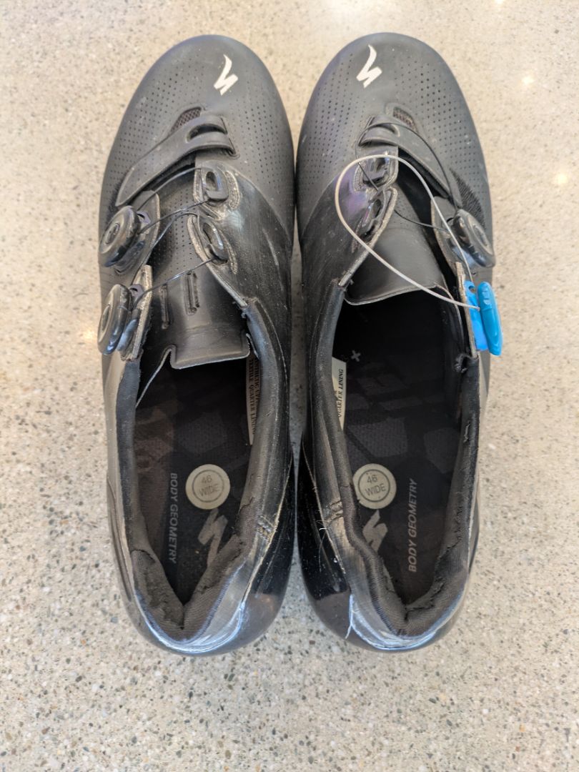 Black Specialized S-Works Road Shoes, EU 46 Wide