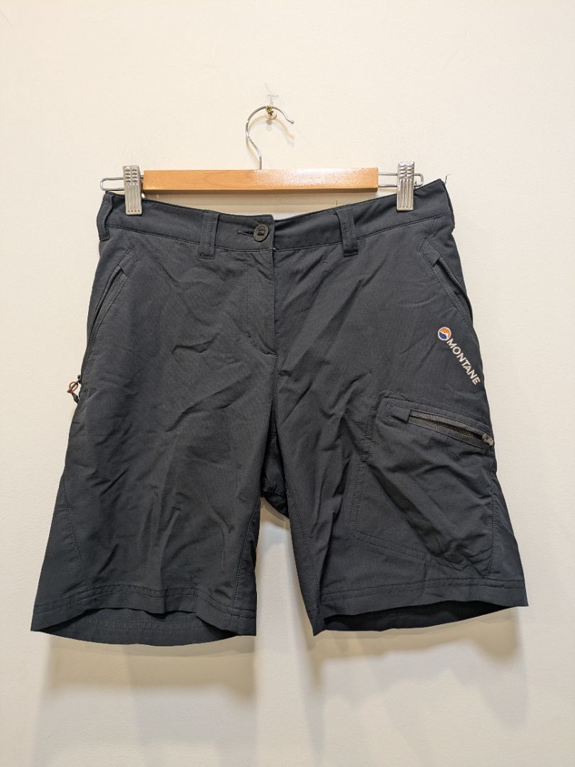 Black Montane Hiking Shorts, UK 8 / EU 34