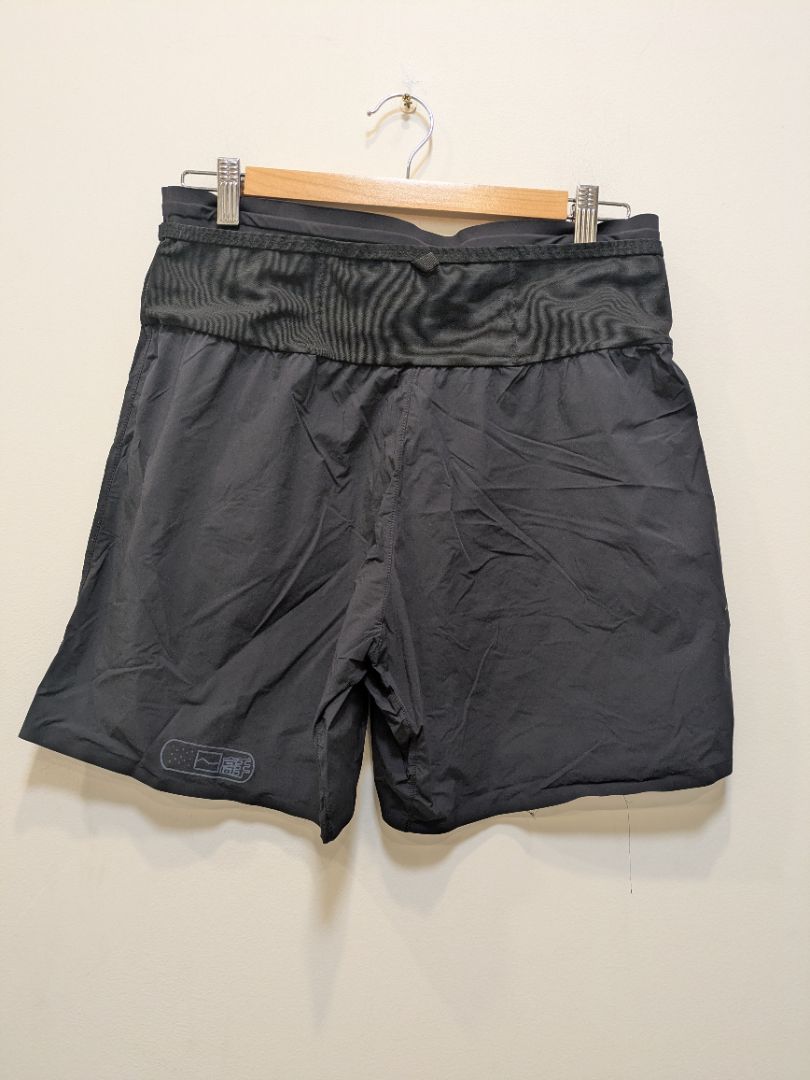 Black T8 Trail Running Shorts, L