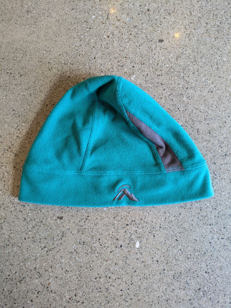 Teal Macpac Fleece Beanie, L