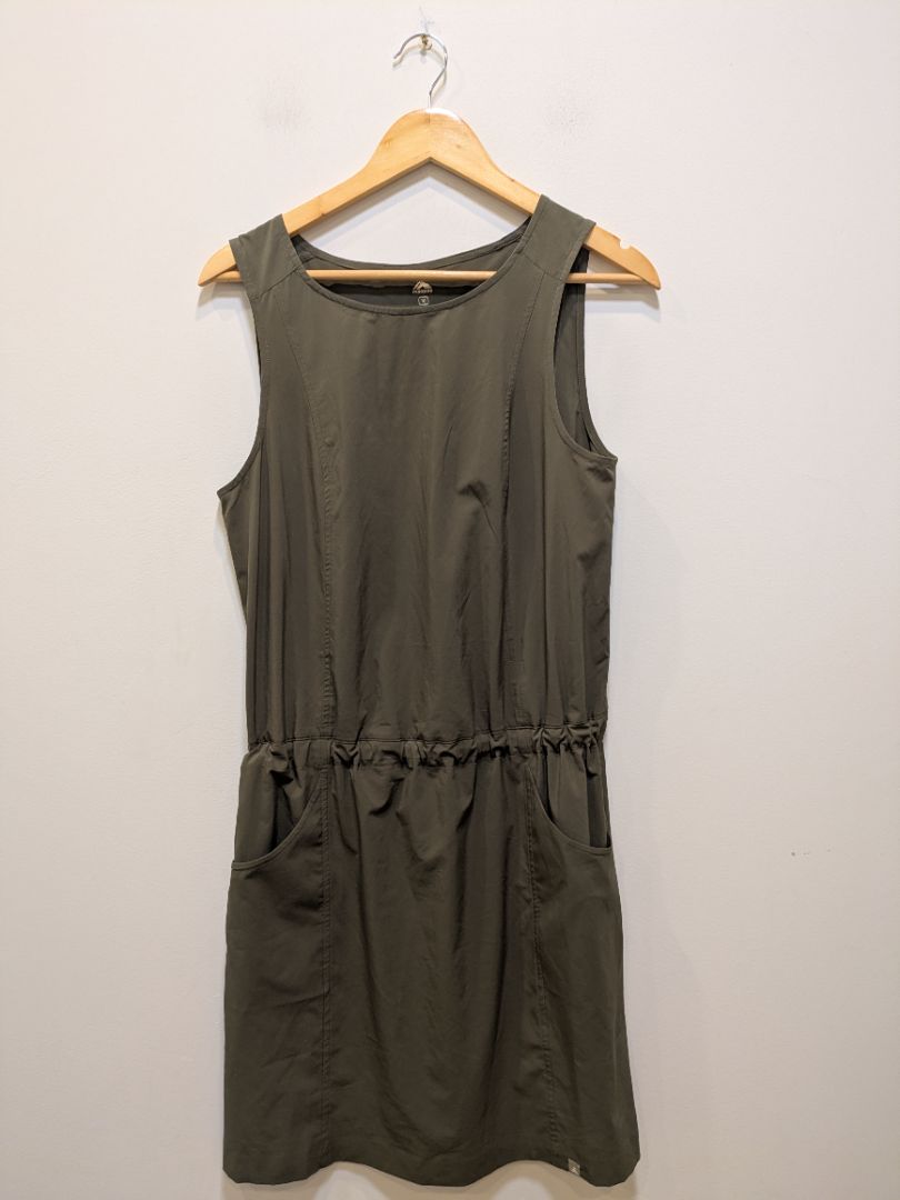 Olive Grey Macpac Sleeveless Travel Dress, 10