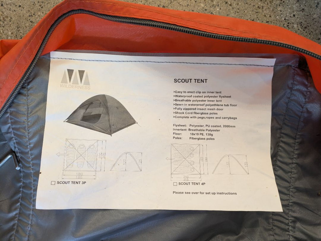 Grey Wilderness Scout Tent