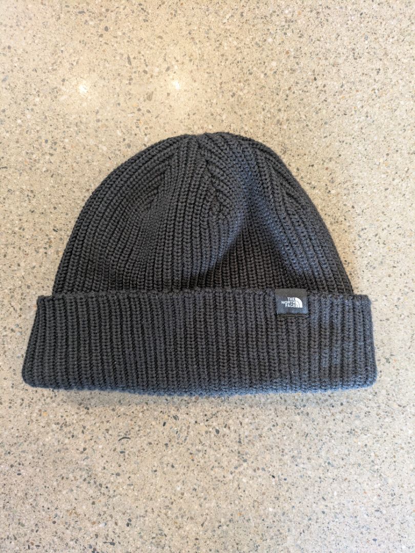 Charcoal Grey The North Face Ribbed Knit Beanie, One Size