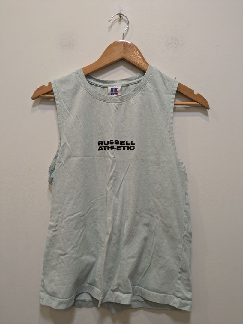 Light Green Russell Athletic Sleeveless Logo Tank, 12