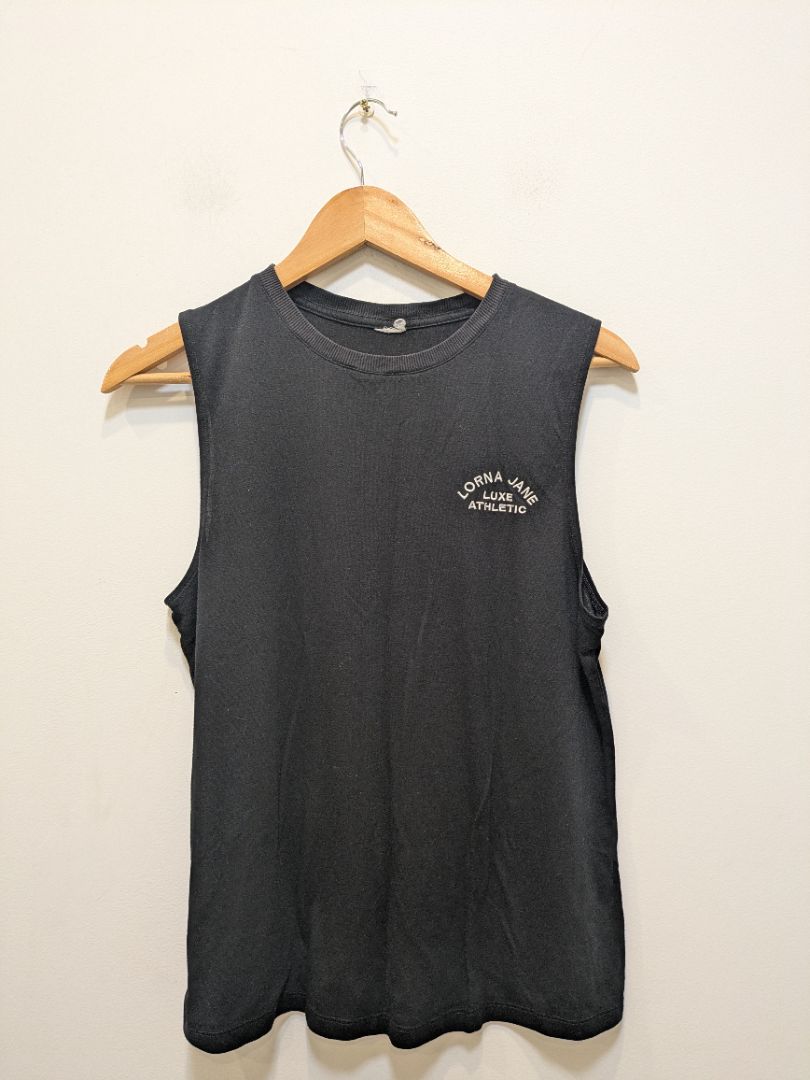 Black Lorna Jane Luxe Athletic Tank, L