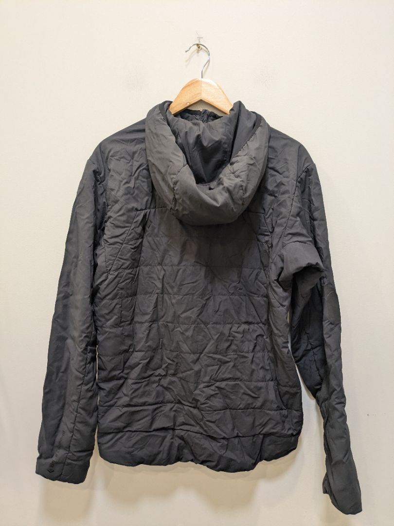 Grey Black Diamond Insulated Hooded Jacket, M