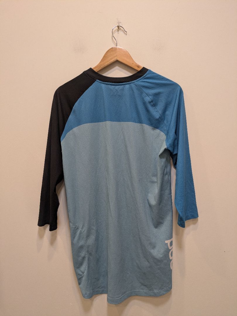 Blue POC 3/4 Sleeve MTB Jersey, L